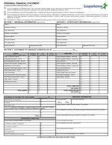 fillable personal financial statement personal financial statement