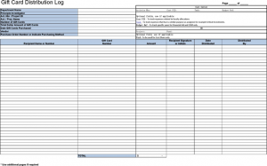 financial hardship letter gift certificate tracking log