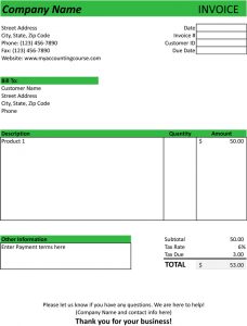 financial statements templates blank invoice template