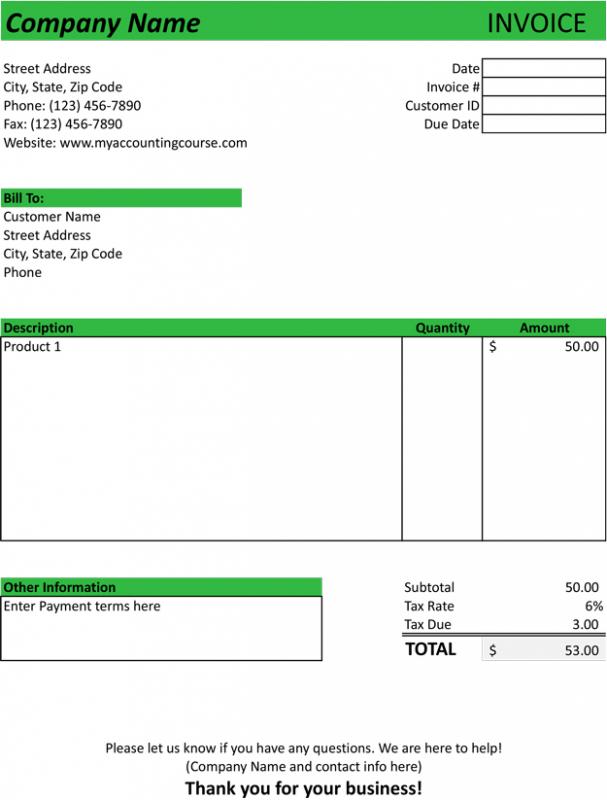 financial statements templates