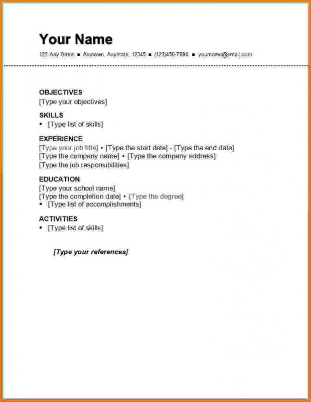 first job resume template