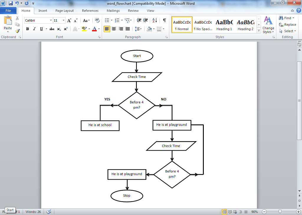 How To Make A Flow Chart In Word Document