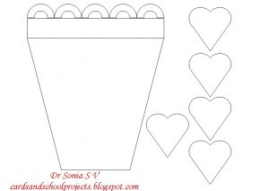 flower pot template flower pot card templates