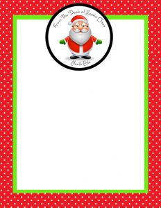 folding card template from santa blank letterhead copy