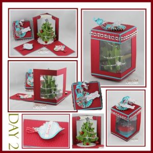 folding cards templates christmas window box x