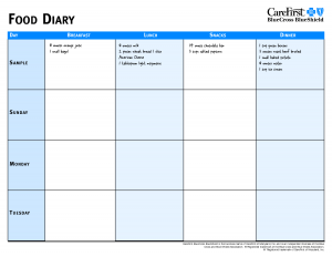 food diary template food diary template fvhtvdal