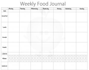 food diary template food journal template