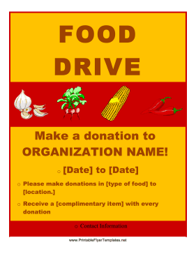 food drive flyer