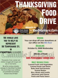 food drive flyer thanksgiving food drive flyer