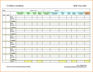 food journal pdf exercise journal