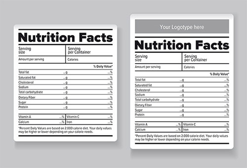 food label template