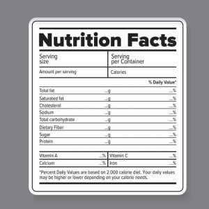 food label template illsm f