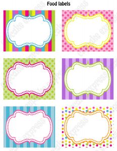 food label template kara s party ideas kids birthday party themes