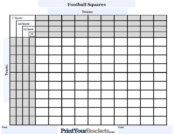 Super Bowl Squares Template Excel Download