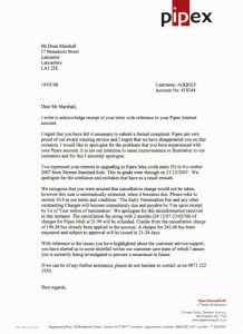 formal complain letters pipex acknowledge formal complaint fullsize x