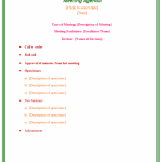 formal report template business templates formal business meeting agenda template sample