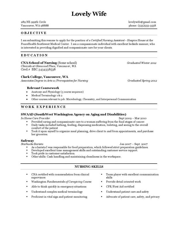 format of a resume