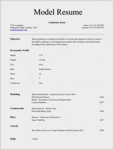 format of rsume model resume x