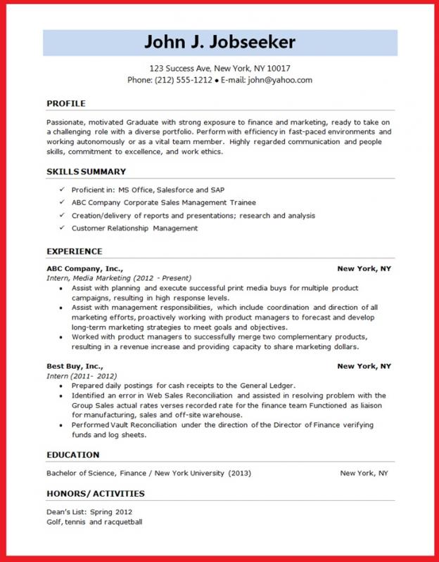 formatting a resume