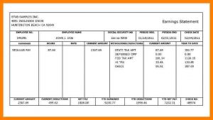 free bank statement template canadian pay stub template