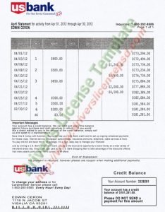 free bank statement template img dac d f d ab eab