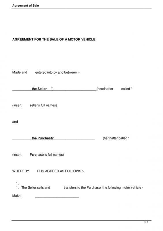 free bill of sale template for car