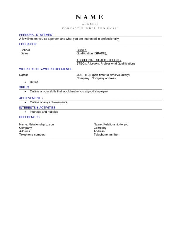 Free Blank Resume Templates For Microsoft Word | Template Business
