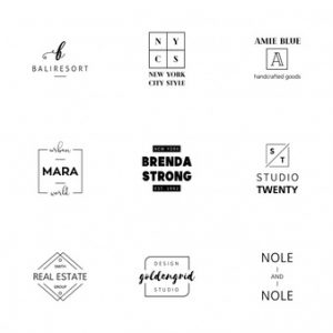 free box templates minimalist logo templates collection