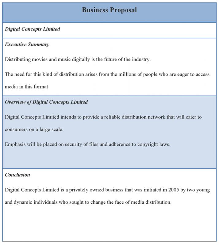 free business proposal template