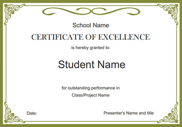 free certificate template