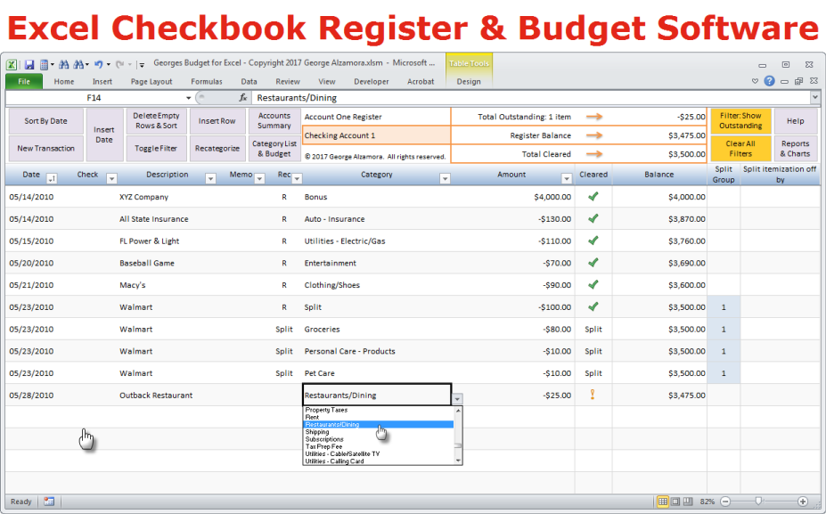 free checkbook register software windows