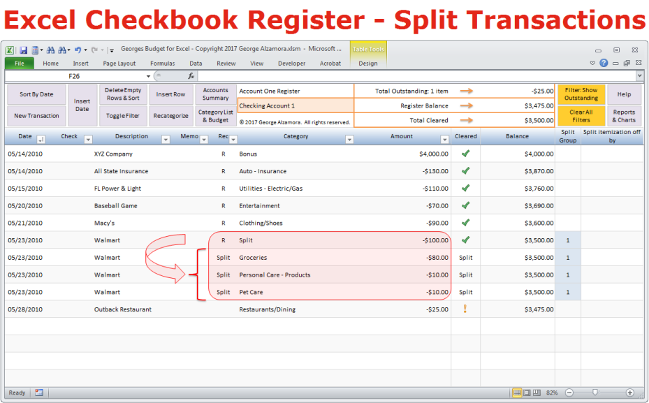 simple checkbook ledger android