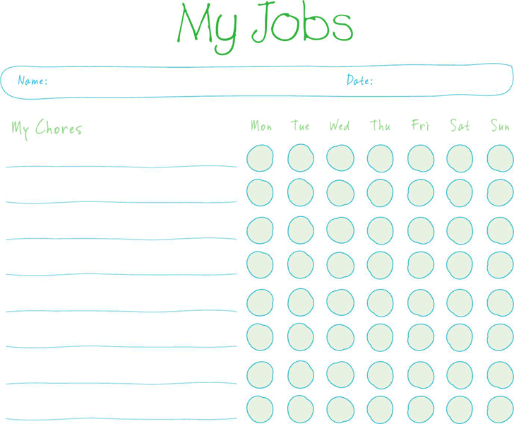 free chore chart template