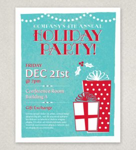 free christmas flyer templates classic holiday party flyer template