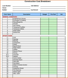 free construction estimate template excel construction cost spreadsheet template construction cost breakdown template