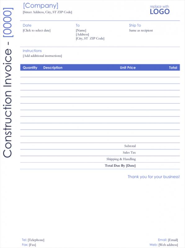 free construction estimate template pdf