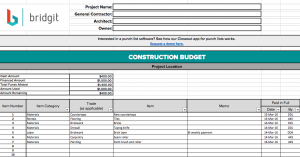 free construction schedule spreadsheet fbook constructionbudgettemplate