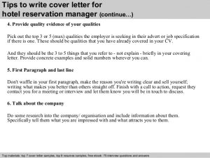 free cover letter samples hotel reservation manager cover letter