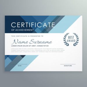 free diploma templates blue certificate design in professional style