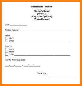 free doctor excuse printable doctor notes for work free doctors note template