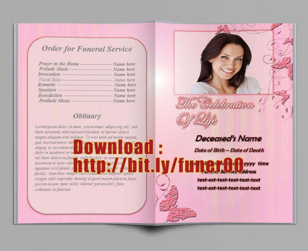 free editable funeral program template