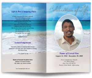 free editable funeral program template webfront carribean