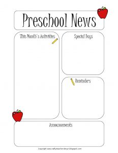 free editable newsletter templates for teachers newsletter template