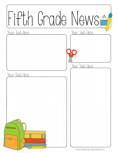 free editable newsletter templates for teachers newslettereditable