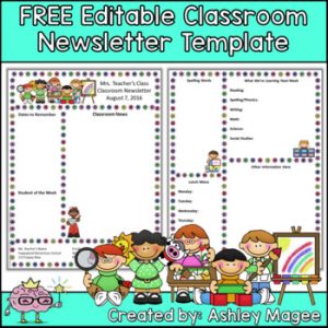 free editable newsletter templates for teachers original