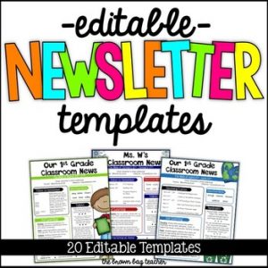 free editable newsletter templates for teachers original