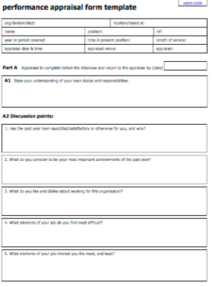 free employee evaluation form