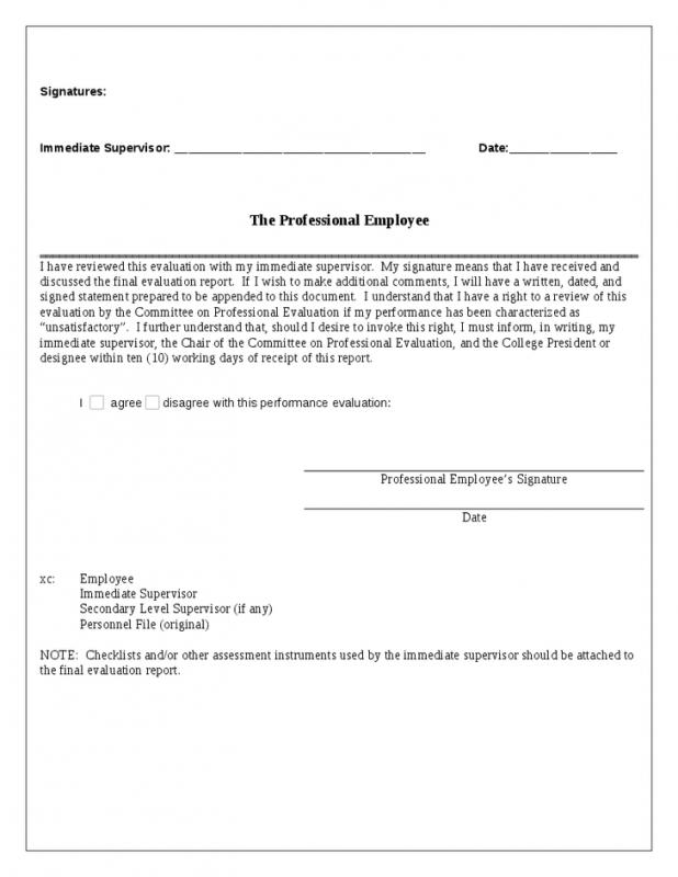 free employee evaluation form