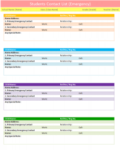 free employee schedule template others template students contact list template emergency