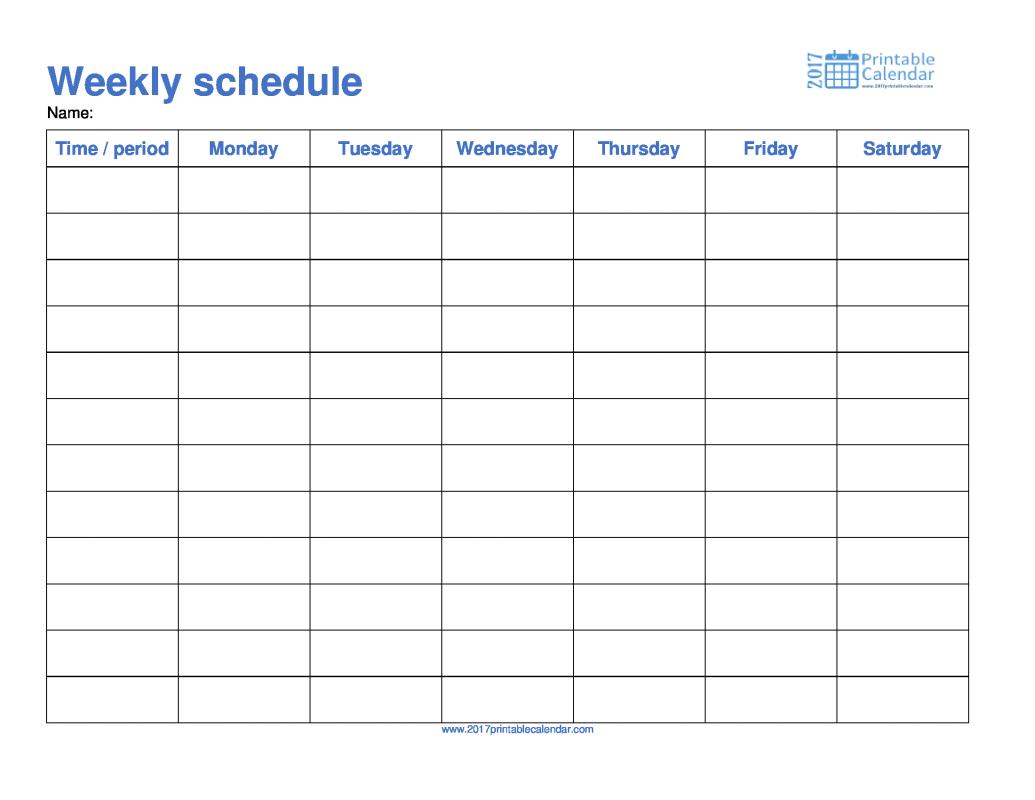 free employee schedule template